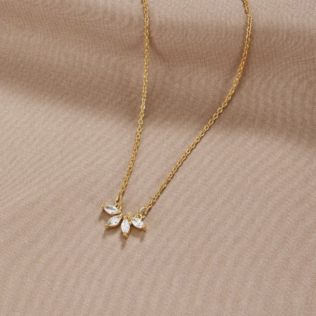 Collana Tiffany con foglia lucida