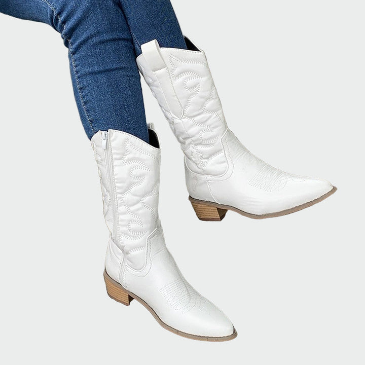 Aneta | Stivali cowboy metallici