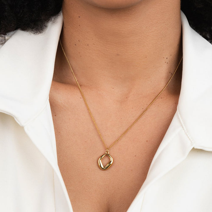 Collana geometrica dorata Zola